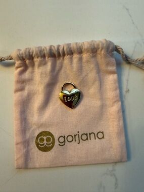 Gorjana heart padlock charm